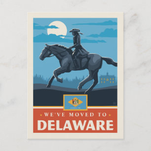 Cartão Postal De Convite Mudamos para Delaware