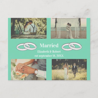 Cartão Postal De Convite Multi Photo wedding family gift