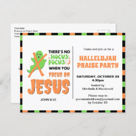 Cartão Postal De Convite Na moda NO HOCUS POCUS Christian Halloween