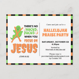 Cartão Postal De Convite Na moda NO HOCUS POCUS Christian Halloween