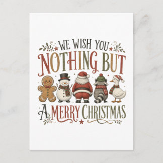 Cartão Postal De Convite Nada Além de um Natal Alegre
