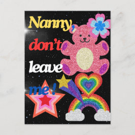 Cartão Postal De Convite Nanny, não me deixe!