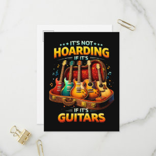 Cartão Postal De Convite Não é Acumulação se são Guitarras – Músico Diverti