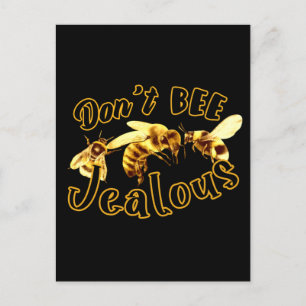 Cartão Postal De Convite Não seja invejoso com citação engraçada