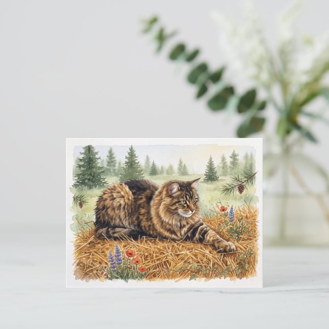 Cartão Postal De Convite Nari da Floresta (Em pé/Frente)
