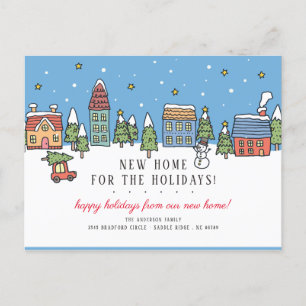 Cartão Postal De Convite Natal New Home para o Natal