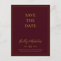 Natal simples | Red Save The Date Postcard