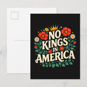 Cartão Postal De Convite Nenhum Rei América