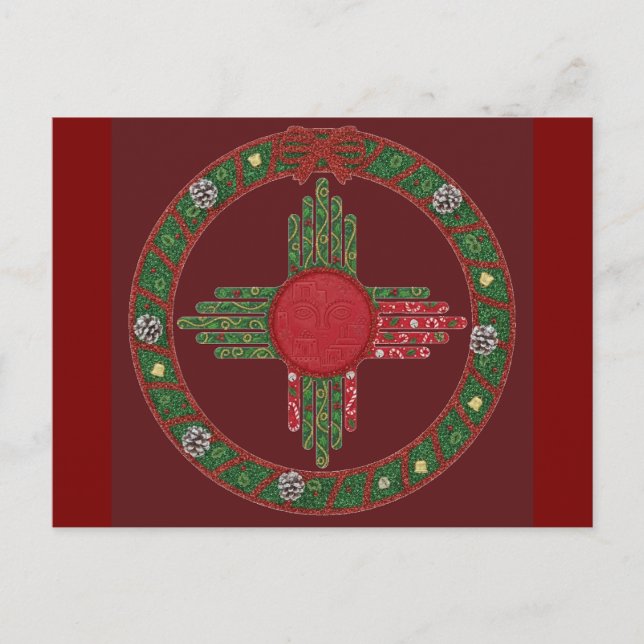Cartão Postal De Convite New Mexico Christmas  (Frente)