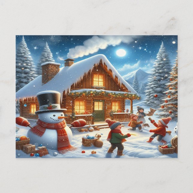 Cartão Postal De Convite Nós desejamos um feliz natal - O22 (Frente)