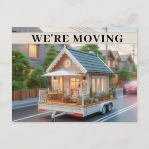 Cartão Postal De Convite NÓS MOVEMOS Algodão Whimsical em Rodas Abertas