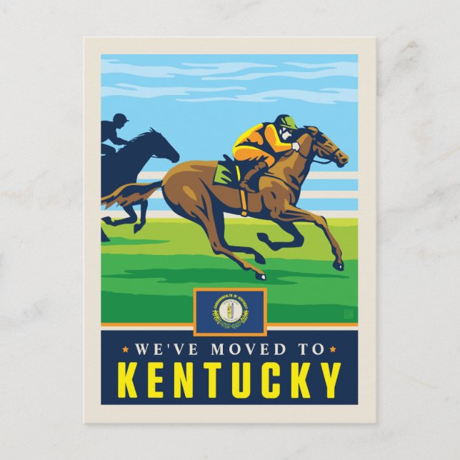 Cartão Postal De Convite Nós nos mudamos para Kentucky (Frente)