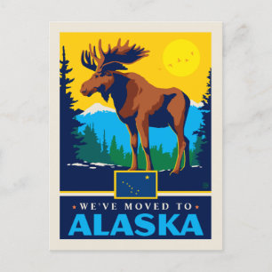 Cartão Postal De Convite Nós transportamo-nos a Alaska