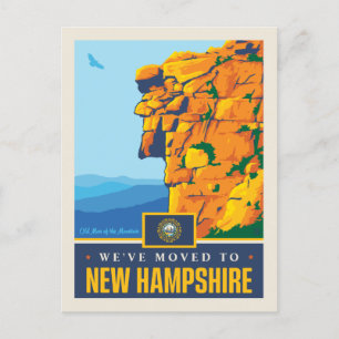 Cartão Postal De Convite Nós transportamo-nos a New Hampshire