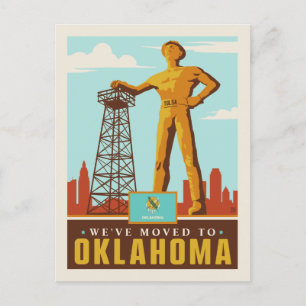 Cartão Postal De Convite Nós transportamo-nos a Oklahoma