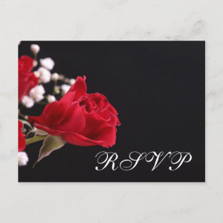 Cartão Postal De Convite Nosso Rosa de casamento RSVP