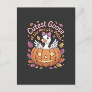 Cartão Postal De Convite O maior ganso do Pumpkin Patch de Ação de Graças