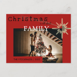 Cartão Postal De Convite O Natal é sobre a família