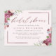 Cartão Postal De Convite O ouro cor-de-rosa cora chá de panela floral da (Frente)