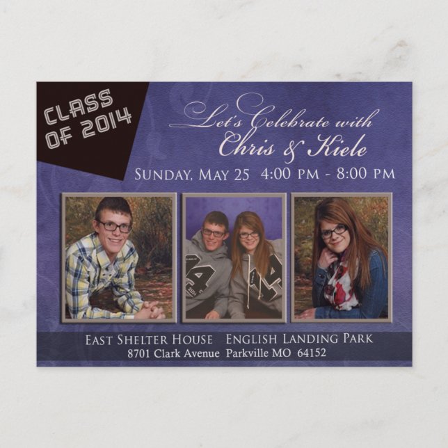 Cartão Postal De Convite opção 34 (Frente)