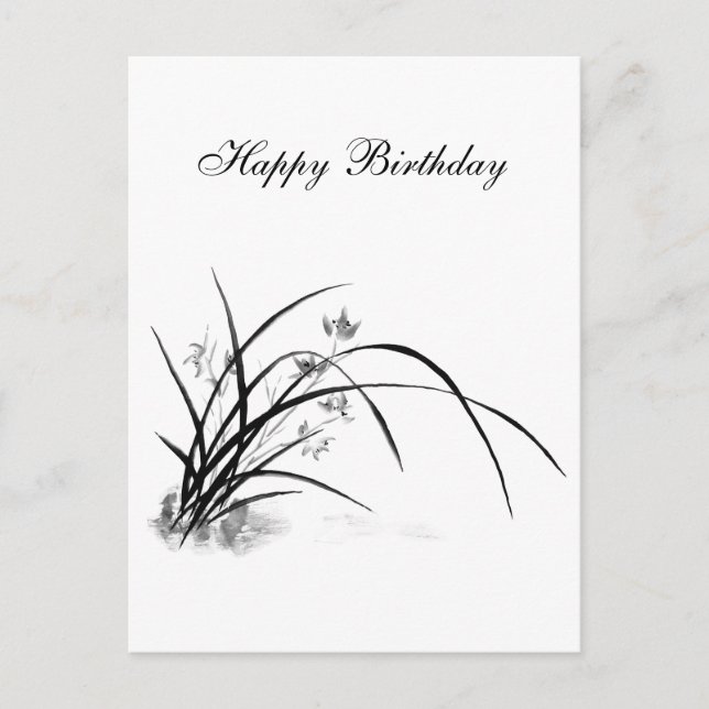 Cartão Postal De Convite Orquídea Elegância (Frente)