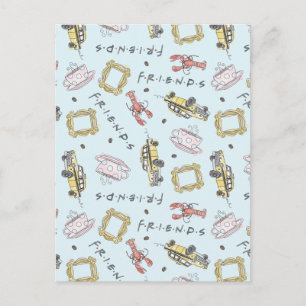 Cartão Postal De Convite Padrão de Ícones de Aquarela FRIENDS™