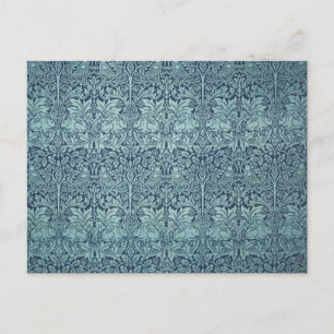 Cartão Postal De Convite Padrão de Têxtil Antigo Brer Rabbit William Morris