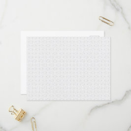 Cartão Postal De Convite Padrão Geométrico do Azulejo da Cinza Leve