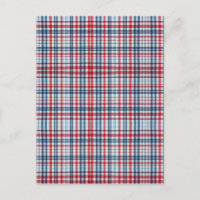 Padrão vintage xadrez vermelho branco azul