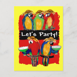 Cartão Postal De Convite PAPagaios DE FESTA