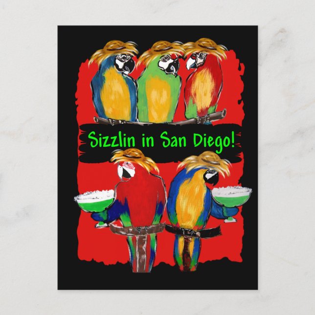 Cartão Postal De Convite PAPagaios DE FESTA (Frente)
