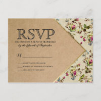 Papel de Reciclado Floral e Dourado do Vintage Cou