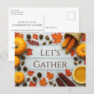 Cartão-postal de convite para apresentação de agra
