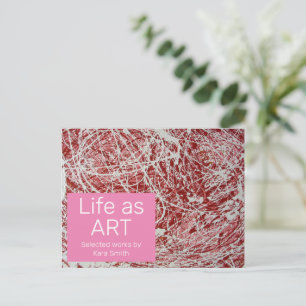 Cartão-postal de convite para apresentação de arte