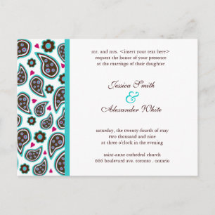 Cartão-postal de convite para casamento C1