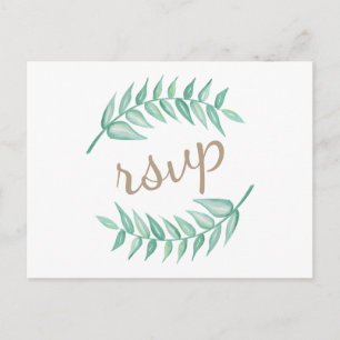 Cartão-postal de Convite para Casamento Greenery L