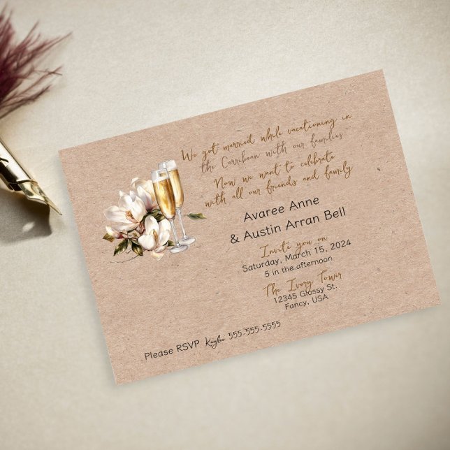 Cartão-postal de convite para casamentos de cerimô (Criador carregado)