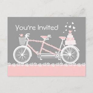 Cartão-postal de Convite para Chás de casamento Bi