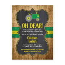 Cartão-postal de convite para Chás de fraldas de T