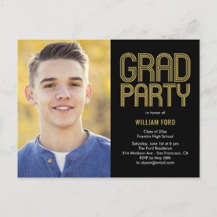 Cartão-postal de convite para Festa de formatura 