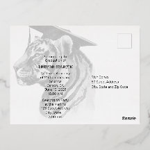 Cartão postal de convite para fotos de formatura a