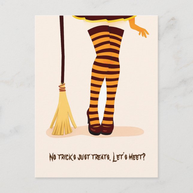 Cartão-postal de convite para ilustração do Hallow (Frente)