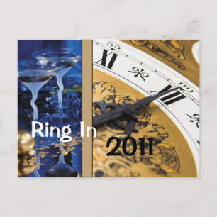 Cartão-postal de convite para o Ano Novo