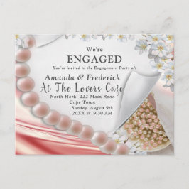 Cartão-postal de convite para o Noivado R Silk & P