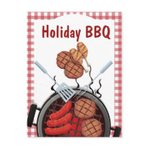 Cartão postal de convite para piquenique de férias