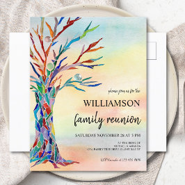 Cartão-postal de Convite para Reunião da Família d