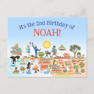 Cartão Postal De Convite Parabéns do SoCal Personalizado