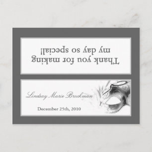 Cartão Postal De Convite Partido branco de prata do doce 16 do chapéu de