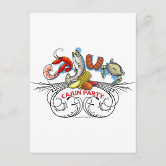 Cartão Postal De Convite Partido Cajun-WLG-20110531