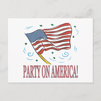 Cartão Postal De Convite Partido Da América